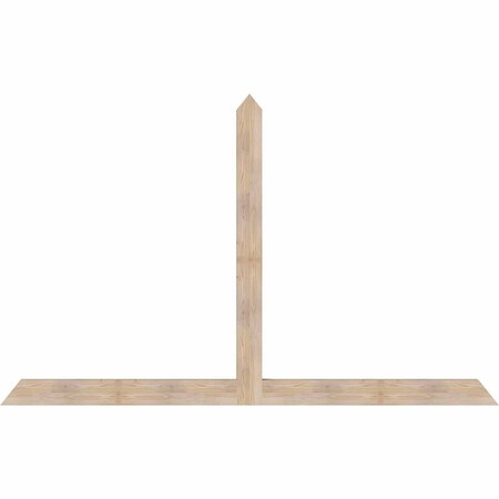 Ekena Millwork Portland Smooth Timber Gable Bracket, Douglas Fir, 108"W x 68"H x 3 1/2"D x 5 1/2"F, 15/12 Pitch GBW108X68X0406POR00SDF